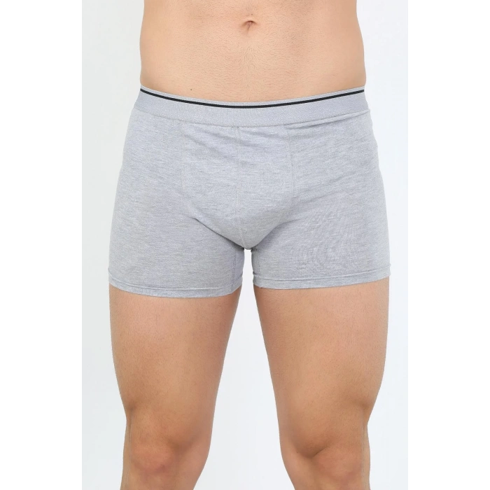 Moda Erkek Pamuk Likralı Boxer Gri