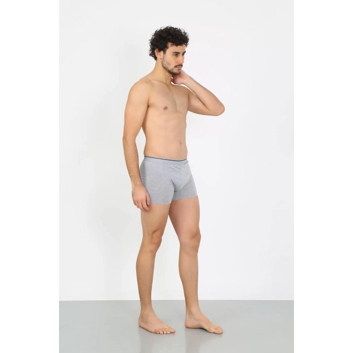 Moda Erkek Pamuk Likralı Boxer Gri