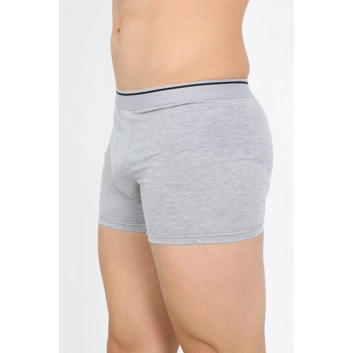 Moda Erkek Pamuk Likralı Boxer Gri