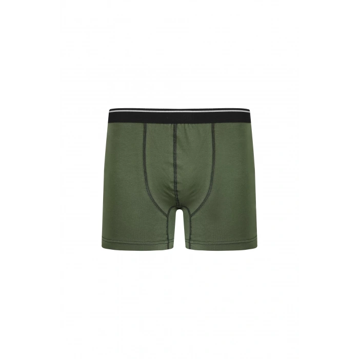 Moda Erkek Pamuk Likralı Boxer Haki