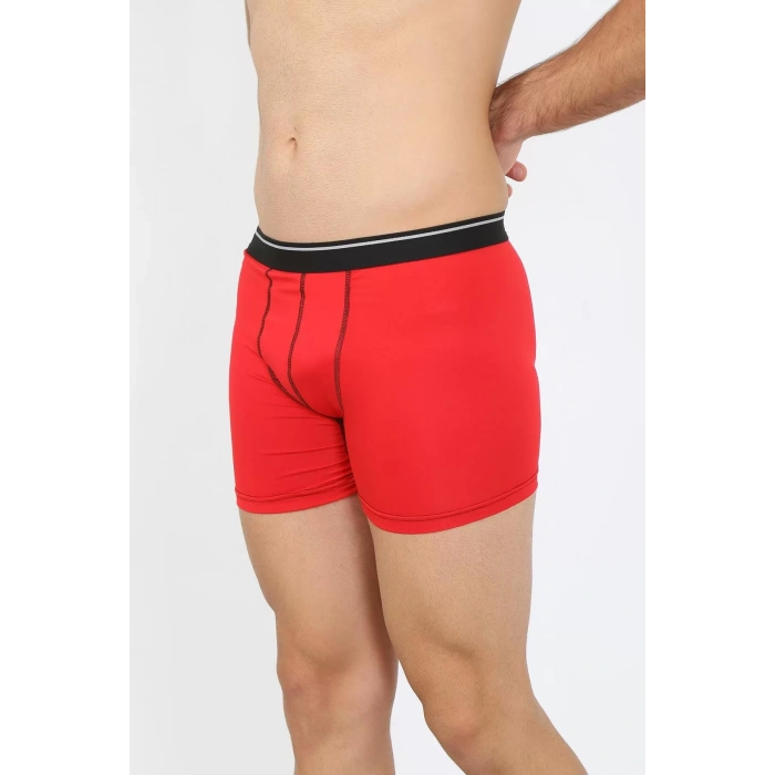 Moda Erkek Pamuk Likralı Boxer Kırmızı