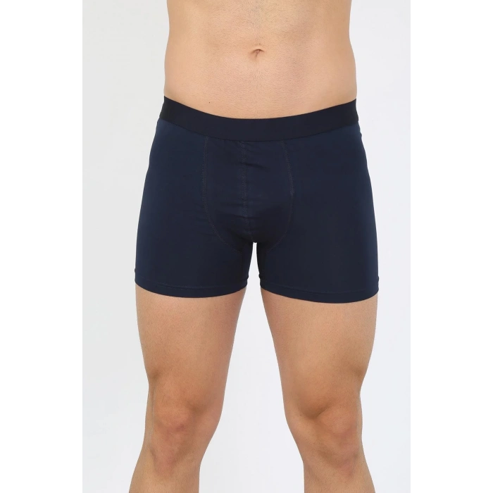 Moda Erkek Pamuk Likralı Boxer Lacivert