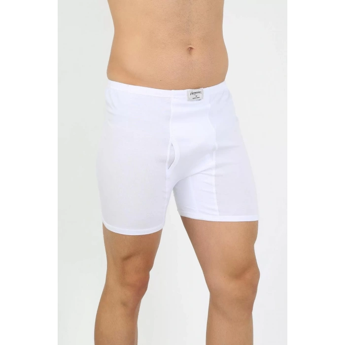 Moda Erkek Pamuk Paçalı Külot Beyaz