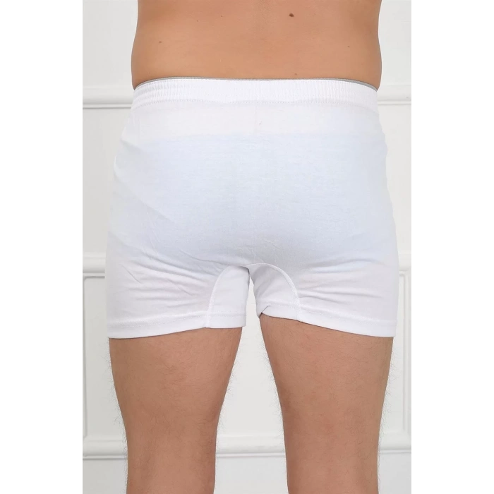 Moda Erkek Penye Boxer Beyaz