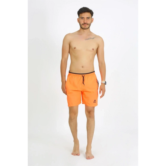 Moda Erkek Turuncu Deniz Şortu
