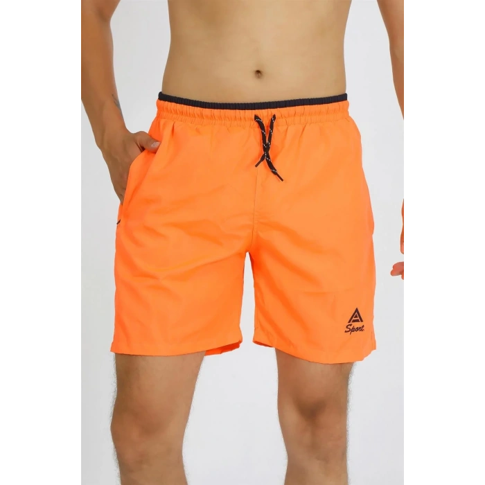 Moda Erkek Turuncu Deniz Şortu