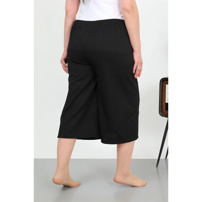 Moda Kadın Büyük Beden Bürümcük Kapri