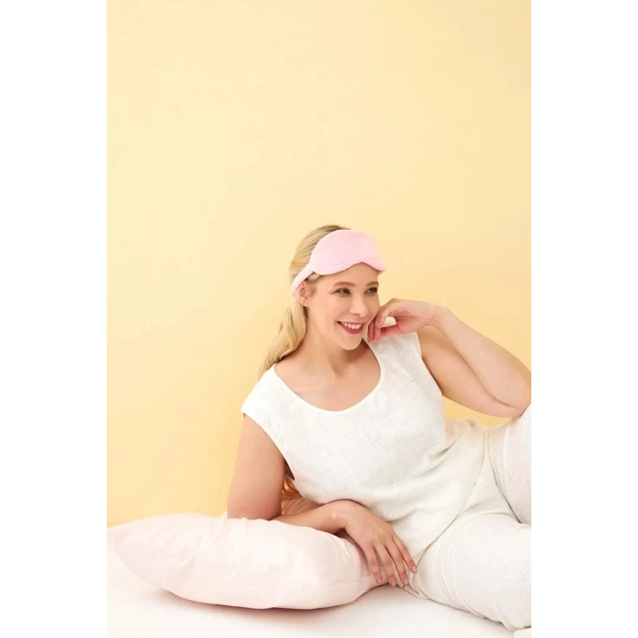 Moda Kadın Ekru Keten Jakarlı Büyük Beden Alt Üst Takım