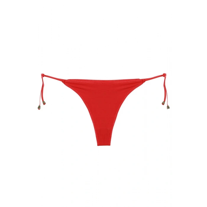Moda Kadın Kırmızı Yandan Bağlamalı 2li Tanga Slip
