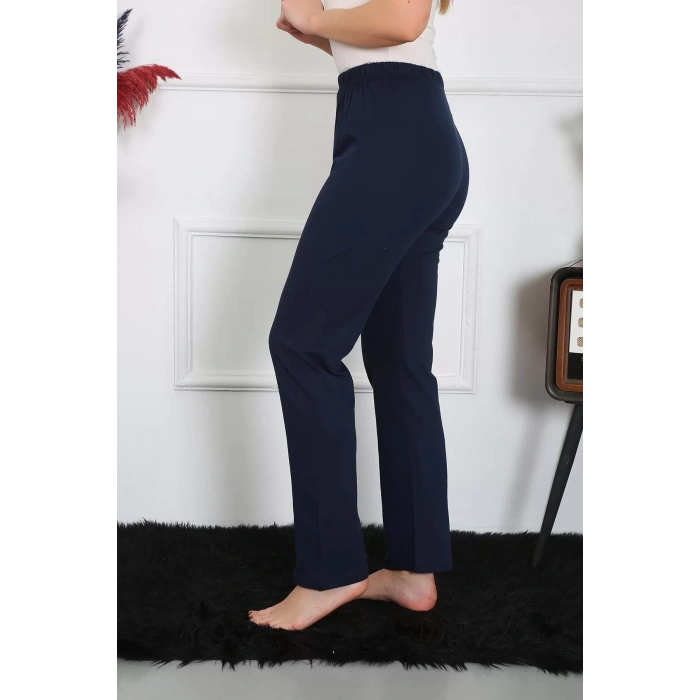 Moda Kadın Pamuk Penye Tek Alt Pijama Lacivert