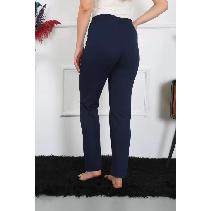 Moda Kadın Pamuk Penye Tek Alt Pijama Lacivert