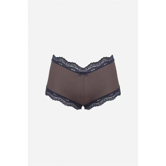 Moda Kadın Pamuklu 2li Boxer Kahve