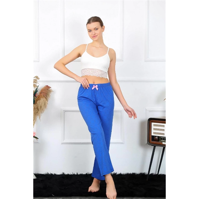 Moda Kadın Pamuklu Alt Pijama Saks