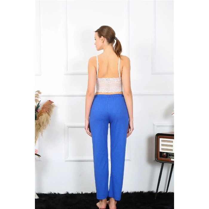 Moda Kadın Pamuklu Alt Pijama Saks