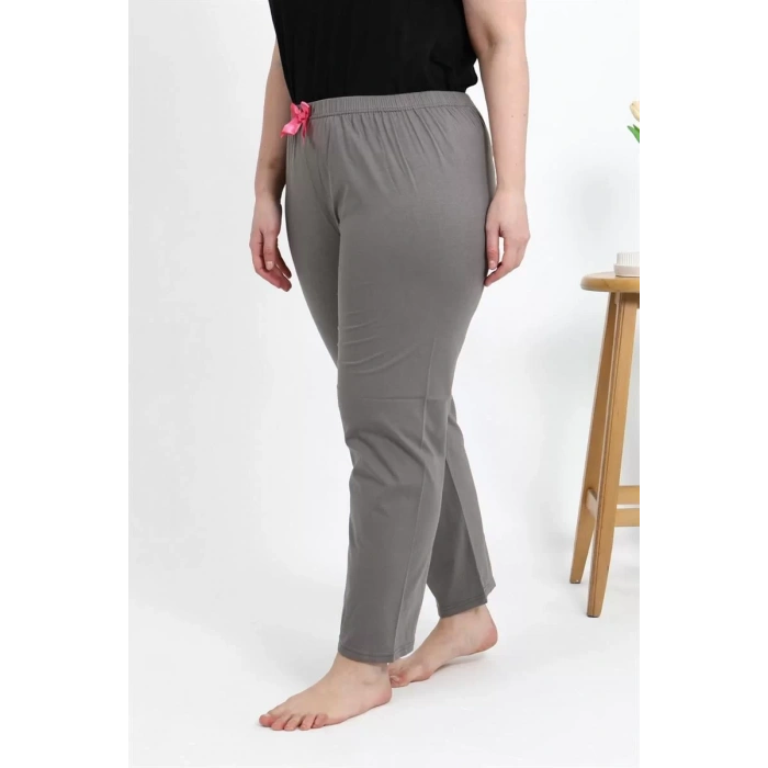 Moda Kadın Pamuklu Büyük Beden Alt Pijama Vizon