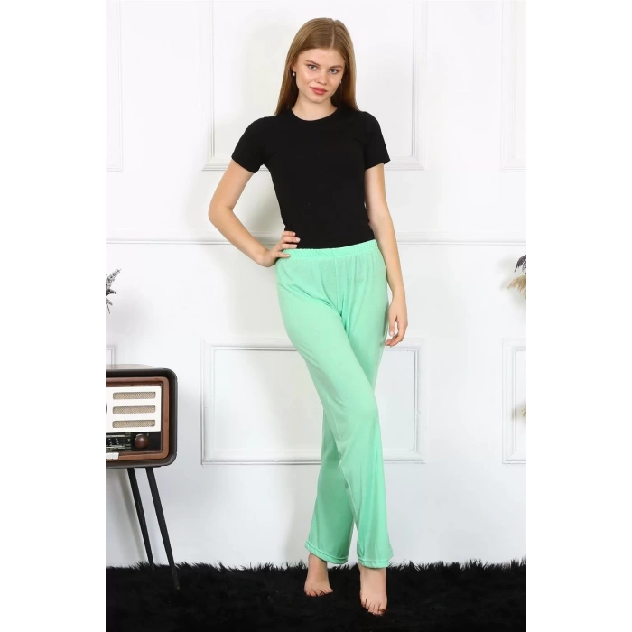 Moda Kadın Pamuklu Tek Alt Pijama Fıstık Yeşili