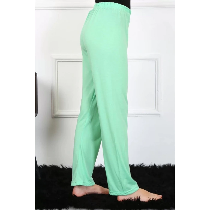 Moda Kadın Pamuklu Tek Alt Pijama Fıstık Yeşili