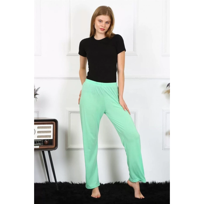 Moda Kadın Pamuklu Tek Alt Pijama Fıstık Yeşili