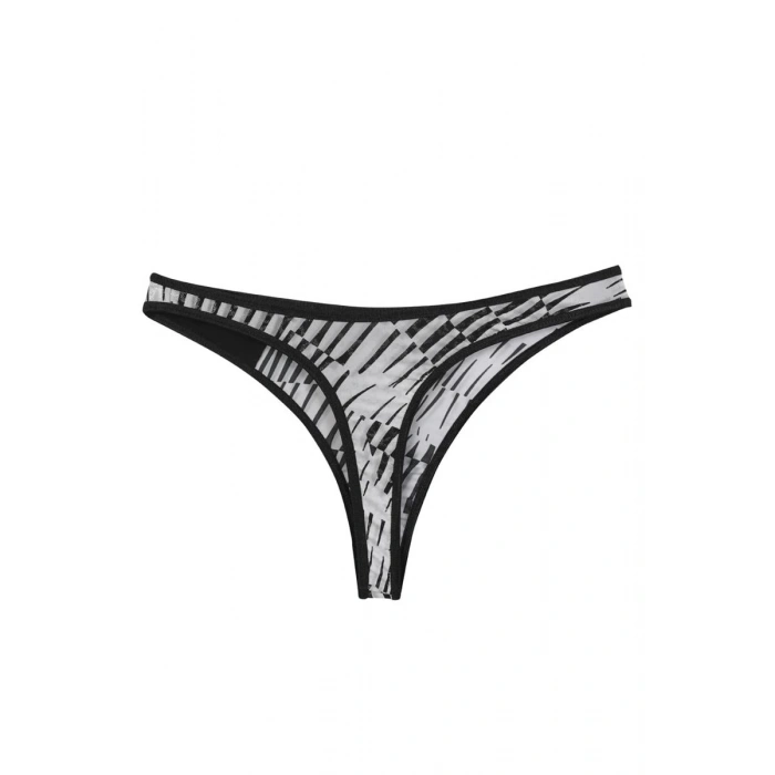 Moda Kadın Siyah Beyaz Desenli 2li Tanga Slip