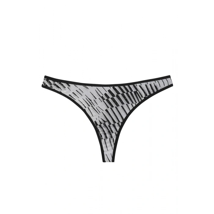 Moda Kadın Siyah Beyaz Desenli 2li Tanga Slip