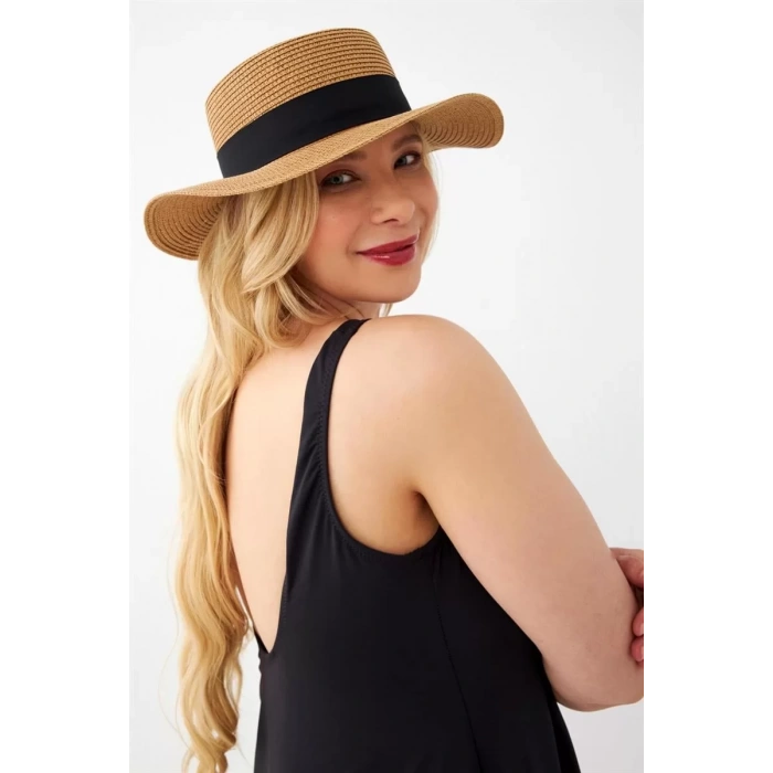 Moda Kadın Siyah Büyük Beden Düz Elbise Mayo