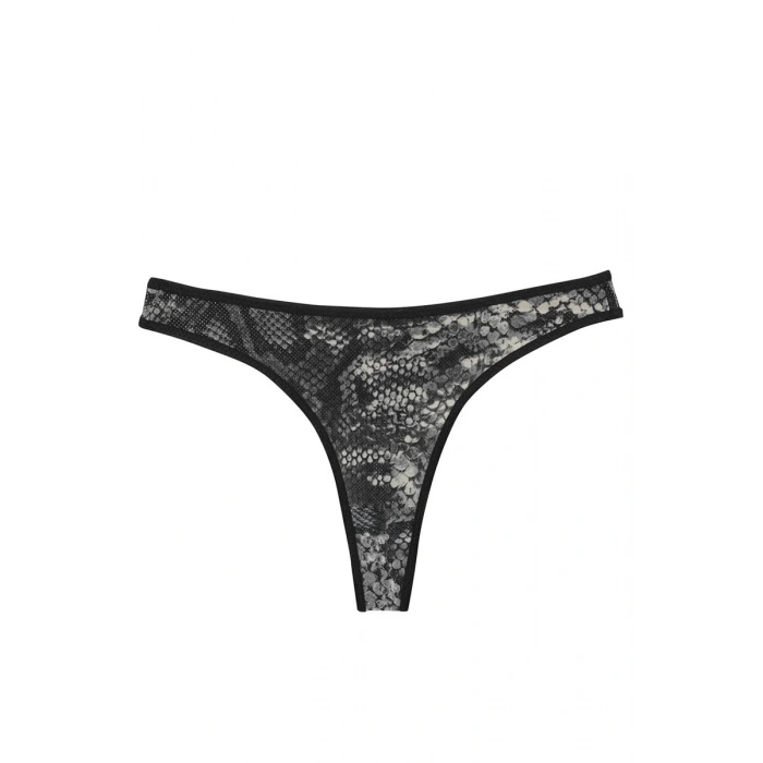 Moda Kadın Siyah Desenli 2li Tanga Slip