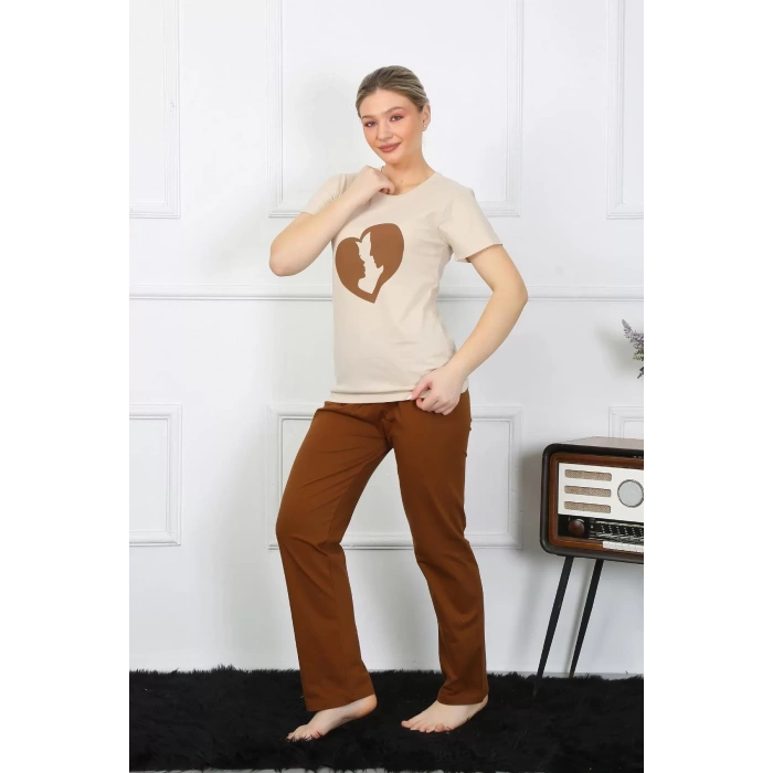 Moda Kısa Kol Penye Pijama Takımı