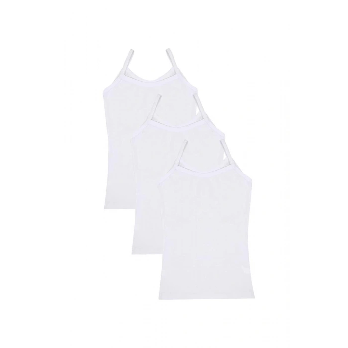 Moda Kız Çocuk 3lü İp Askılı Atlet