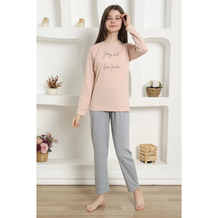 Moda Kız Çocuk Penye Pijama Takım