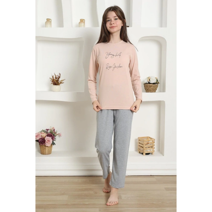 Moda Kız Çocuk Penye Pijama Takım