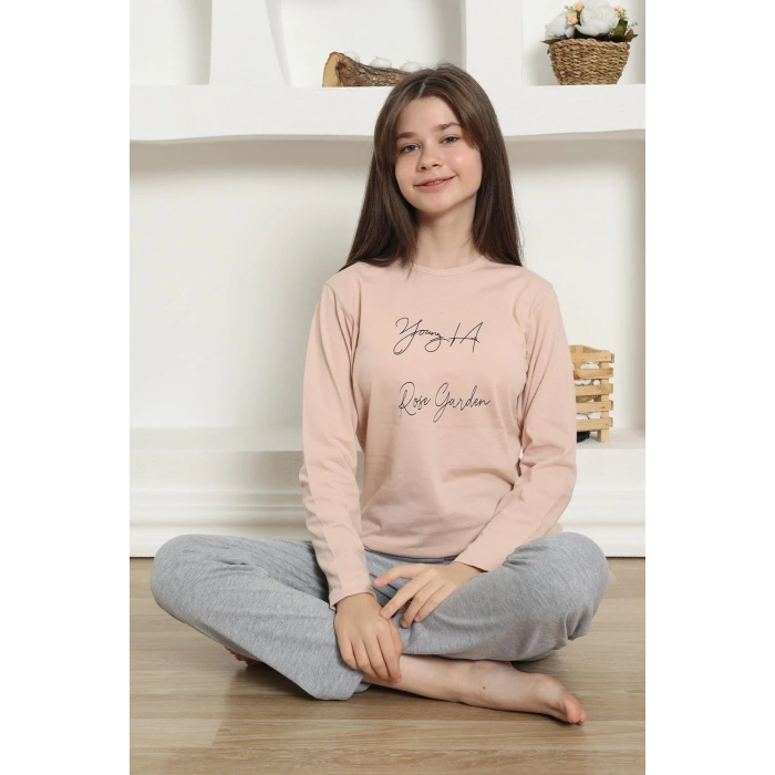 Moda Kız Çocuk Penye Pijama Takım