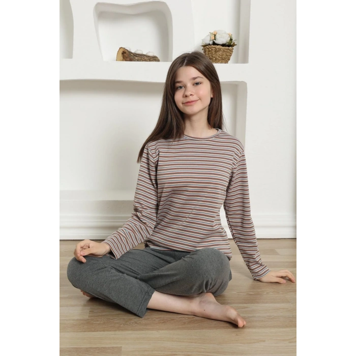 Moda Kız Çocuk Penye Pijama Takım