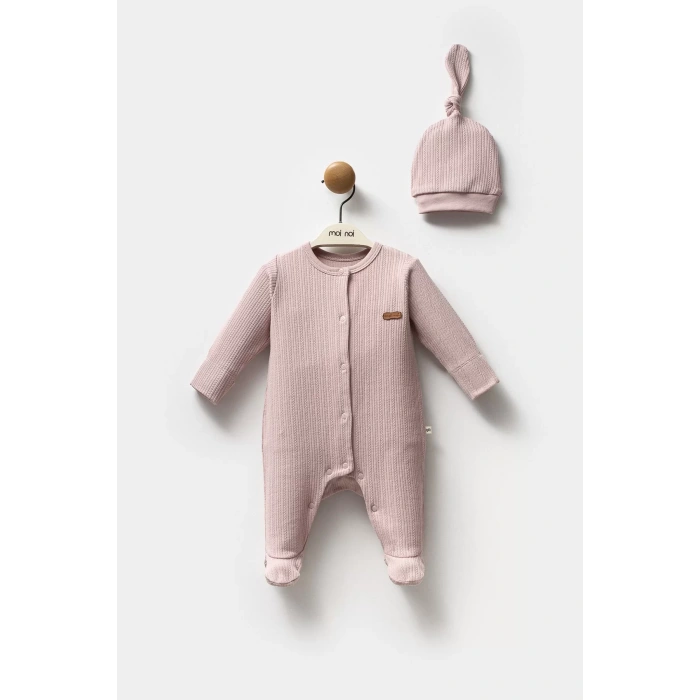 Moi Noi Şapkalı Tulum Mnb1236 Mürdüm