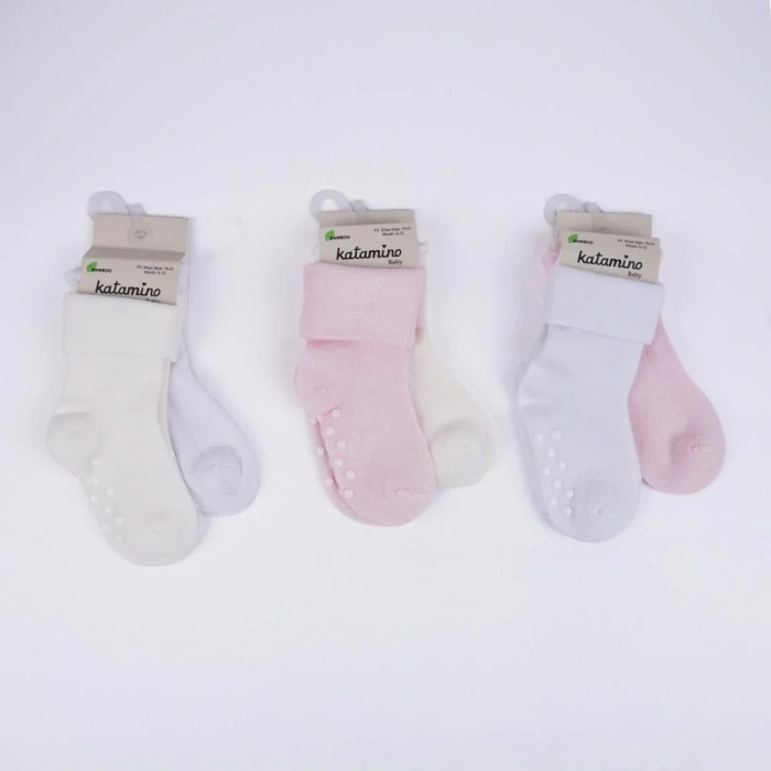 Monala Absli 2li Kız Modal Bebek Soket K44091 Asorti