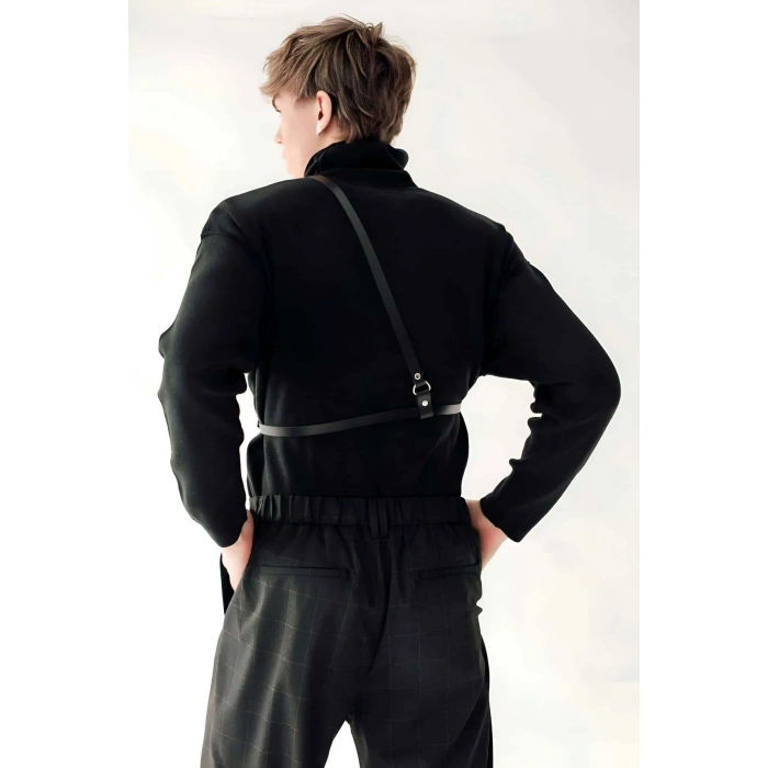 Omuz Detaylı Şık Erkek  Deri Kemer - Brfm110