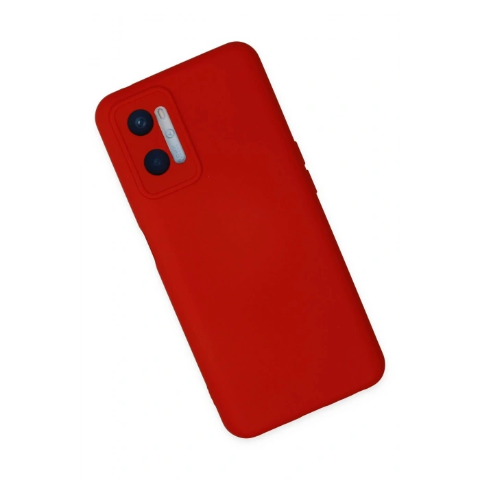 Oppo A96 Kılıf Nano içi Kadife Silikon - Kırmızı