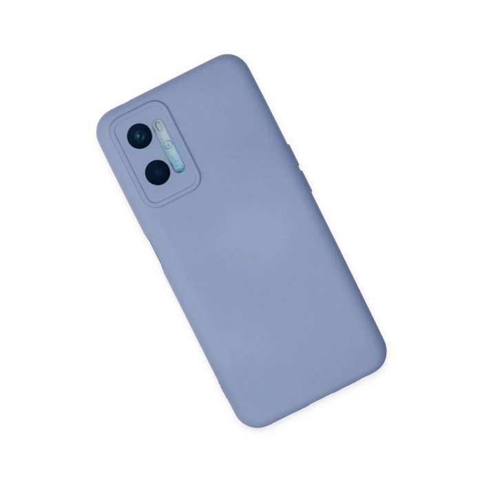 Oppo A96 Kılıf Nano içi Kadife Silikon - Lila