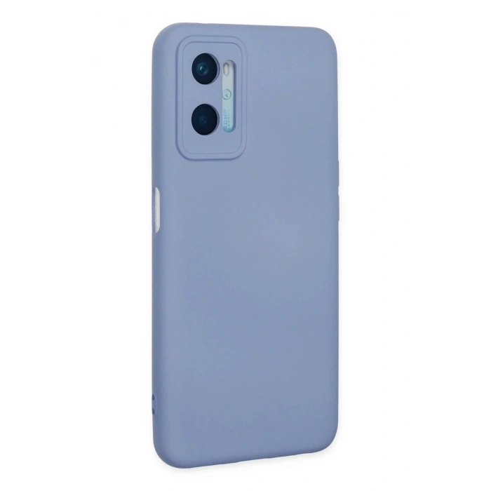 Oppo A96 Kılıf Nano içi Kadife Silikon - Lila