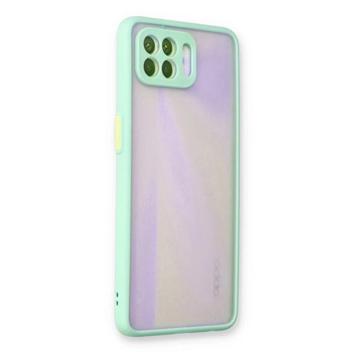 Oppo Reno 4 Lite Kılıf Montreal Silikon Kapak - Turkuaz