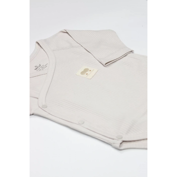 Organic Modal Flying Balloons Kruvaze Uzun Kol Body Bs17121 Bej