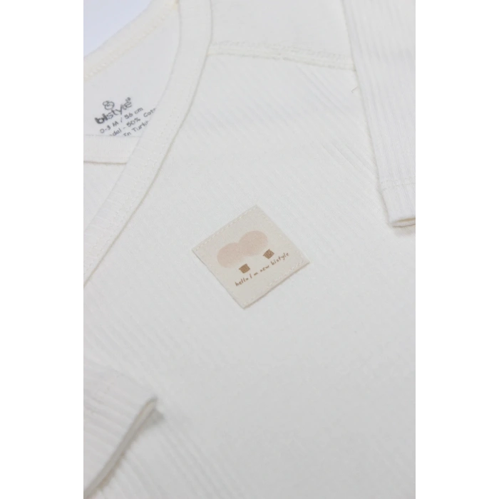 Organic Modal Flying Balloons Kruvaze Uzun Kol Body Bs17121 Ekru