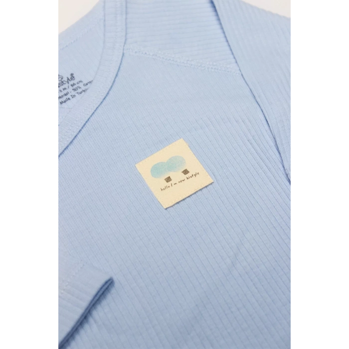 Organic Modal Flying Balloons Kruvaze Uzun Kol Body Bs17121 Mavi