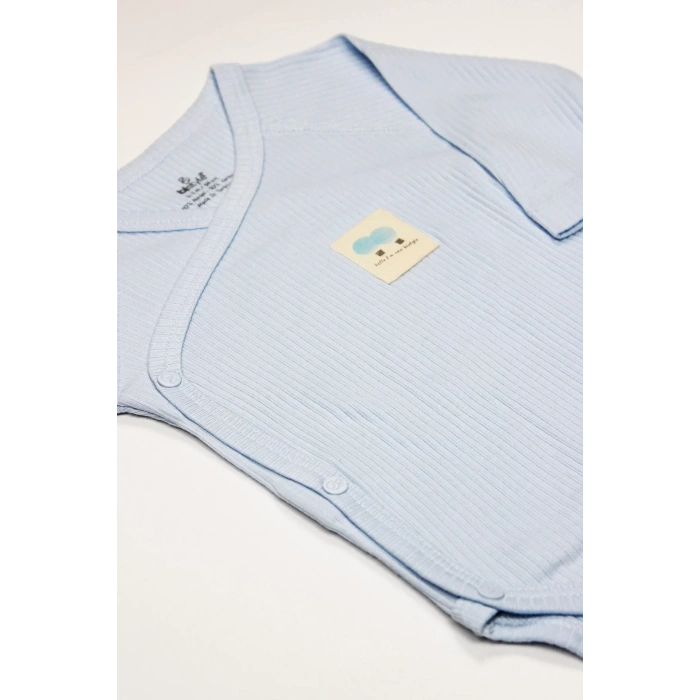 Organic Modal Flying Balloons Kruvaze Uzun Kol Body Bs17121 Mavi