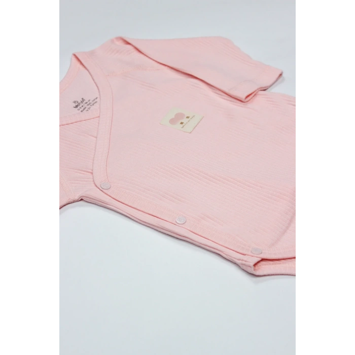 Organic Modal Flying Balloons Kruvaze Uzun Kol Body Bs17121 Pembe