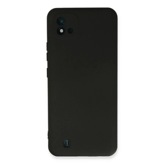Realme C11 2021 Kılıf Nano içi Kadife Silikon - Siyah