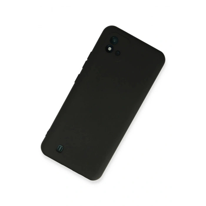 Realme C11 2021 Kılıf Nano içi Kadife Silikon - Siyah
