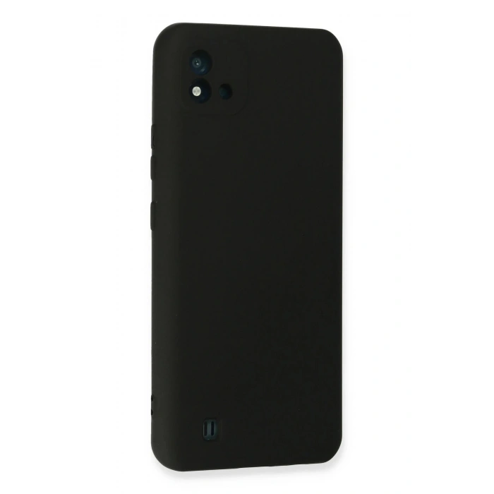 Realme C11 2021 Kılıf Nano içi Kadife Silikon - Siyah