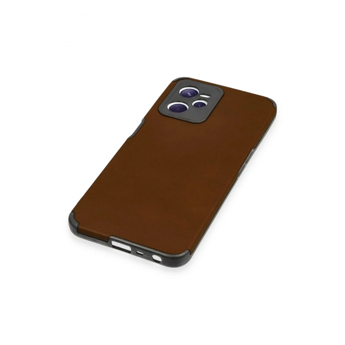 Realme C35 Kılıf Loop Deri Silikon - Kahverengi
