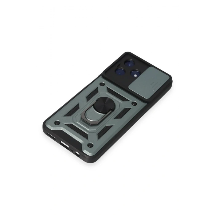 Realme C53 Kılıf Pars Lens Yüzüklü Silikon - Yeşil