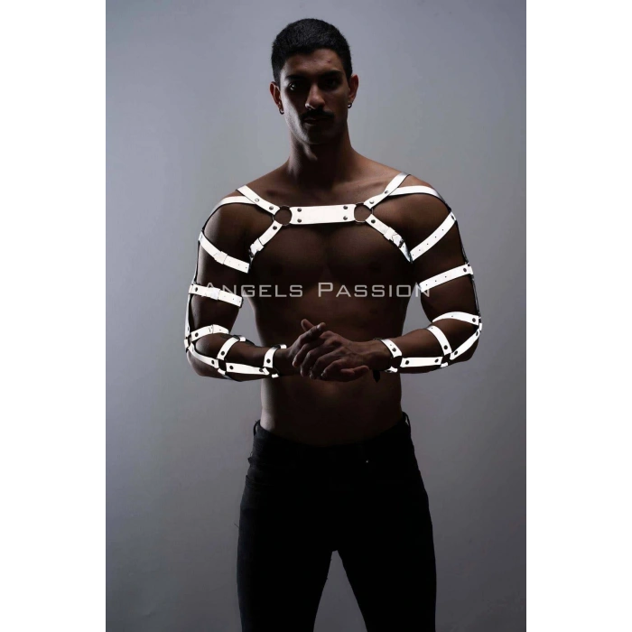 Reflektörlü (karanlıkta Yansıyan) Erkek  Bilek - Kol - Omuz Harness - Brfm5